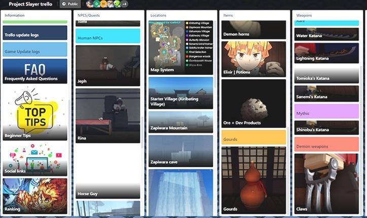 Proyecto Slayers Trello Link & Wiki Guide 